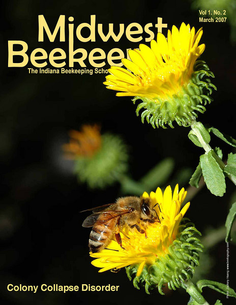 Cover photo on MIdwest Beekeeper, a journal published by Inidiana Bee School.